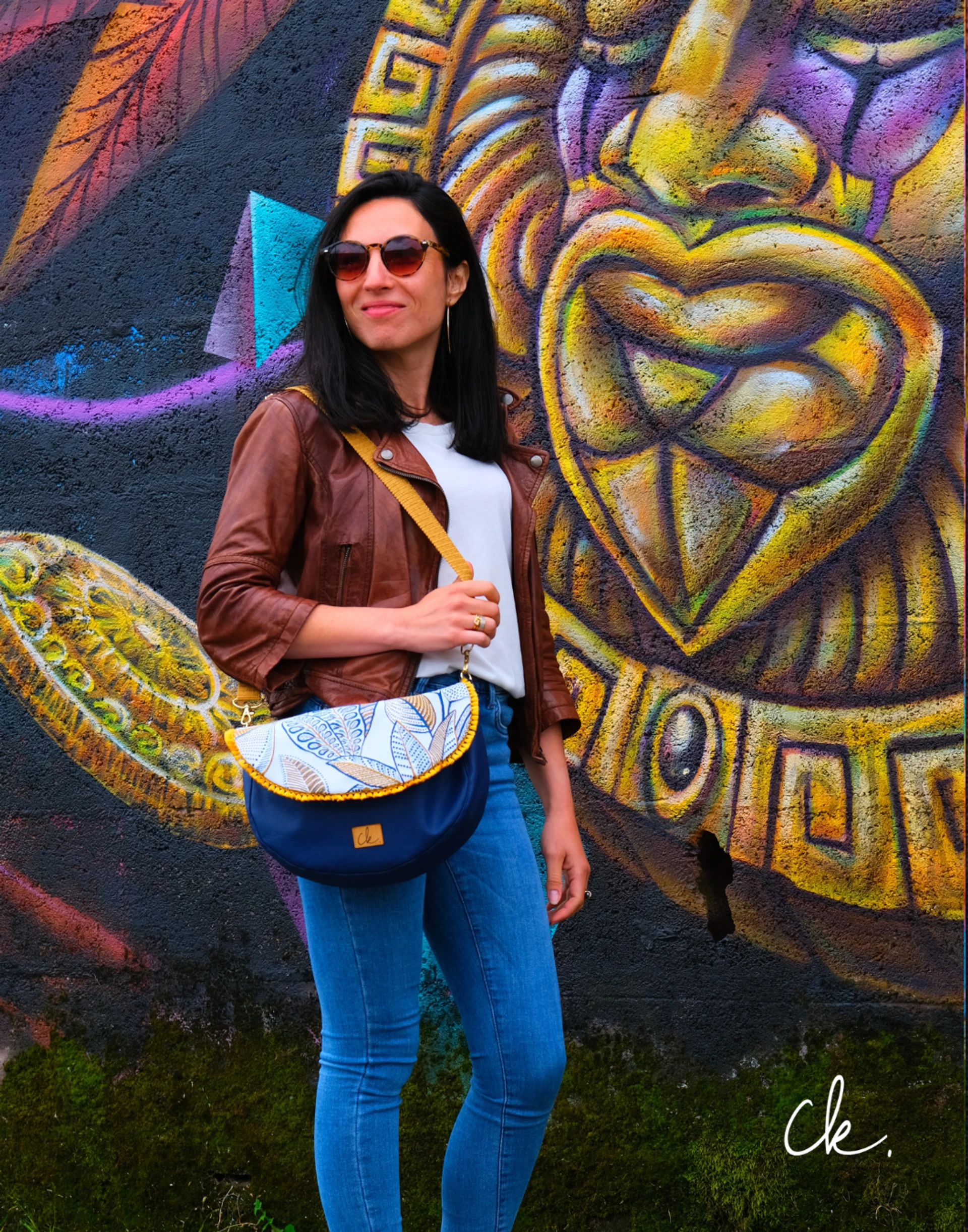 Besace Aine - bleu solaire Besace Aine - bleu solaire